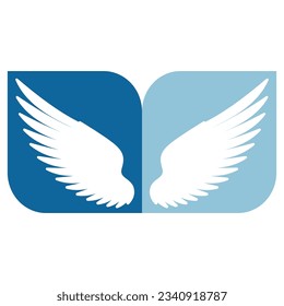 Diseño vectorial de la ilustración de las alas de las aves