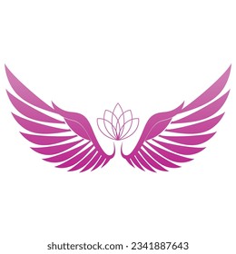 Diseño vectorial de la ilustración de las alas de las aves