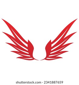 Diseño vectorial de la ilustración de las alas de las aves