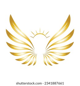 Bird wings illustration logos vector design