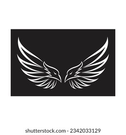 Bird wings illustration logos vector design