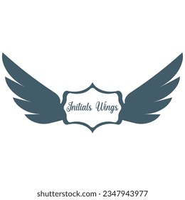 bird wings initials logo suitable for initials of business, industry, company
