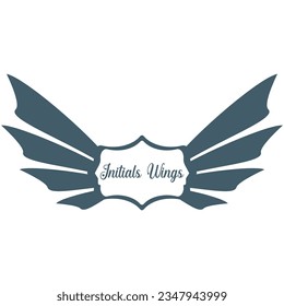 bird wings initials logo suitable for initials of business, industry, company