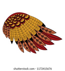 Bird wings isolated