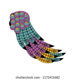 Bird wings isolated