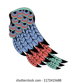 Bird wings isolated