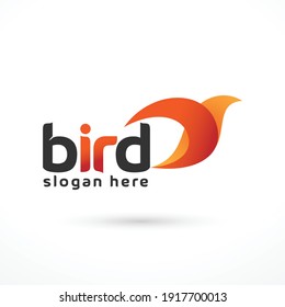 Bird wings Logo design vector