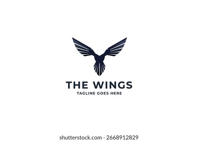 Alas de pájaro Ilustración vectorial de diseño de logotipo.