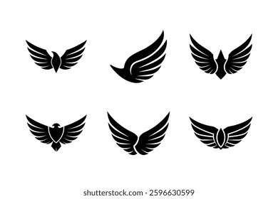 bird wings logo design whrite background