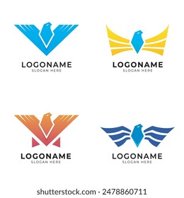 Bird Wings Logo-Icon-Set