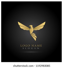 Bird & Wings Logo. Symbol & Vector Template.