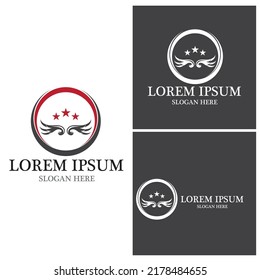 Bird wings logo vector template