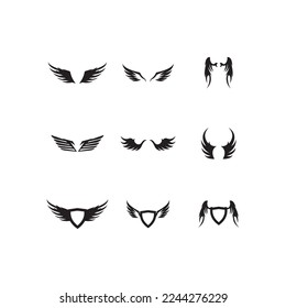 Bird wings logo vector template