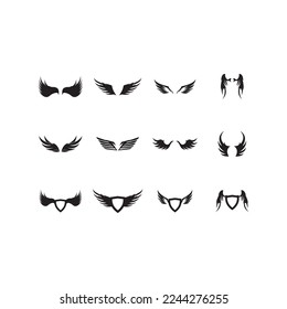 Bird wings logo vector template