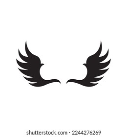 Bird wings logo vector template