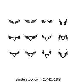 Bird wings logo vector template