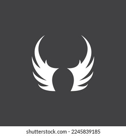 Bird wings logo vector template