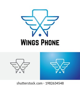 Logo der Bird Wings Mobile Phone Application Technology Line