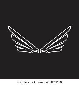 Bird Wings Outline Icon Vector Illustration Stock Vector (Royalty Free ...
