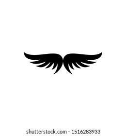 Bird wings vector icon. Angel wings vector icon.