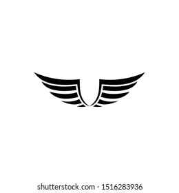 Bird wings vector icon. Angel wings vector icon.