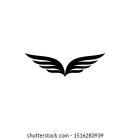 Bird wings vector icon. Angel wings vector icon.