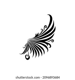 Bird wings vector icon. Angel wings vector icon.