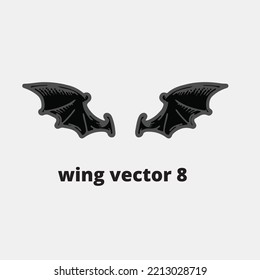 Bird wings vector icon. Angel wings vector icon.