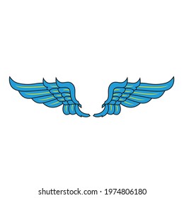 Bird wings vector illustration isolated on white background