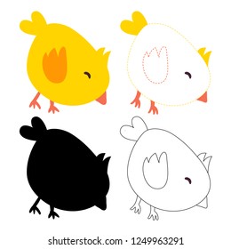 bird worksheet vector design