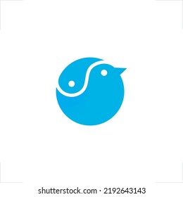 Bird Yin Yang Sleek Logo