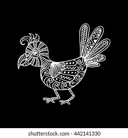 Bird with zentangle styele