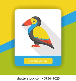 bird zoo animal flat icon