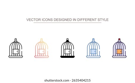 Birdcage icon design with white background stock illustration