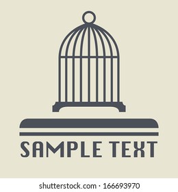 Birdcage Icon Or Sign, Vector Illustration