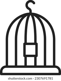 Birdcage icon vector image. Suitable for mobile application web application and print media.