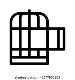 Ilustración de diseño de símbolo de Vector de icono de jaula de pájaros