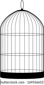 birdcage isolated on white back ground
