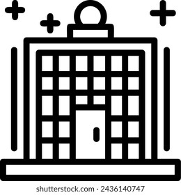 Birdcage Line Icon Vector Design