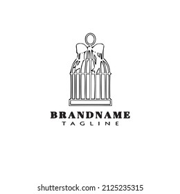 birdcage logo icon design template black modern isolated vector illustration