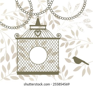 Birdcage on a chain  