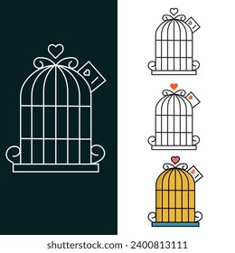  "Birdcage Vector Illustration Icon DEsign"