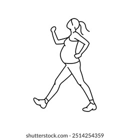 Bird-dog pose for pregnant women line icon. Exercises for pregnant. Vector isolated element. Editable stroke.