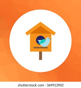 Birdhouse and bird