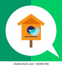 Birdhouse and bird