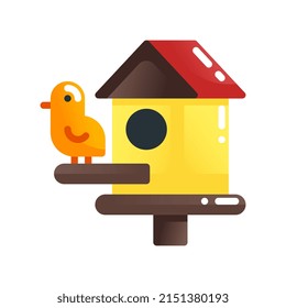 birdhouse flat gradient style icon. vector illustration for graphic design, website, app. EPS 10