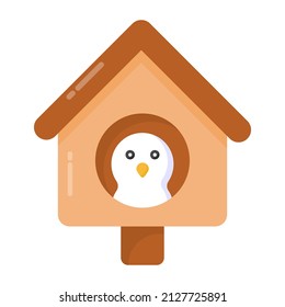 Birdhouse flat modern design icon 

