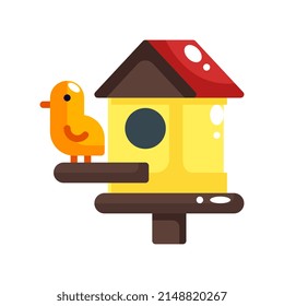 icono de estilo plano de casa de pájaro. ilustración vectorial para diseño gráfico, sitio web, aplicación. EPS 10