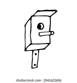 Birdhouse. Hand drawn vector image