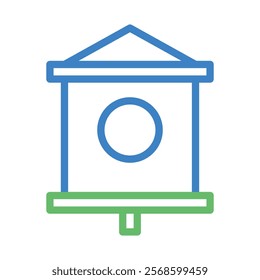 Birdhouse icon. Concept of bird care, spring, and nesting.